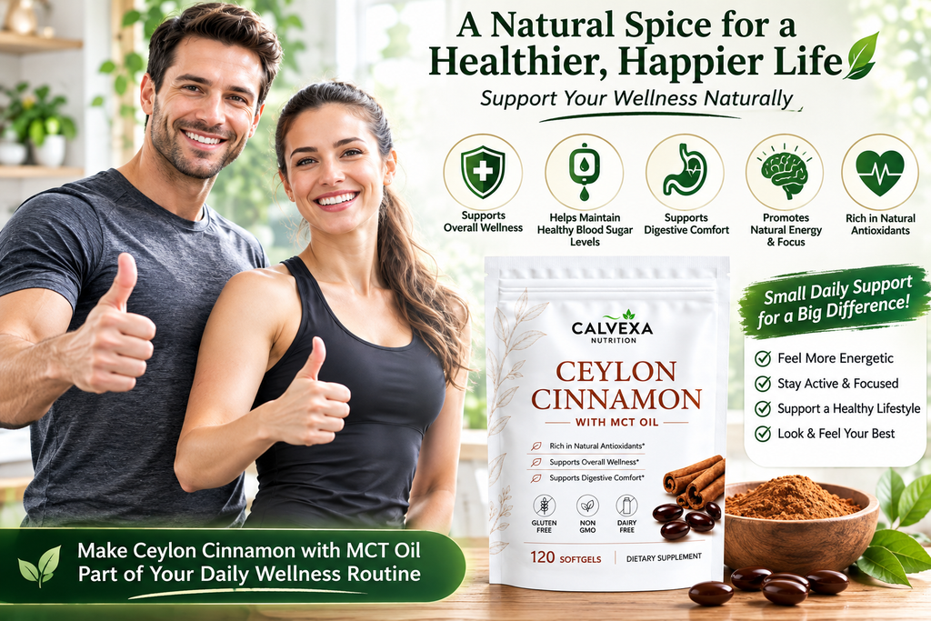 CALVEXA Ceylon Cinnamon with MCT Oil – 120 Softgels