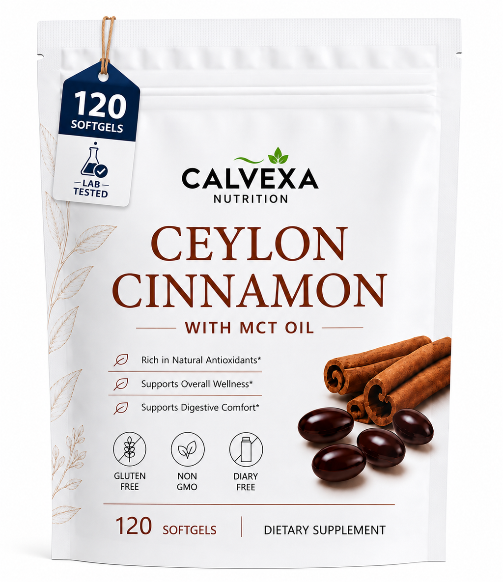 CALVEXA Ceylon Cinnamon with MCT Oil – 120 Softgels