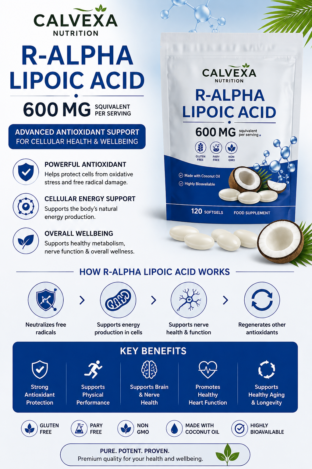 R-Alpha Lipoic Acid 600mg Equivalent