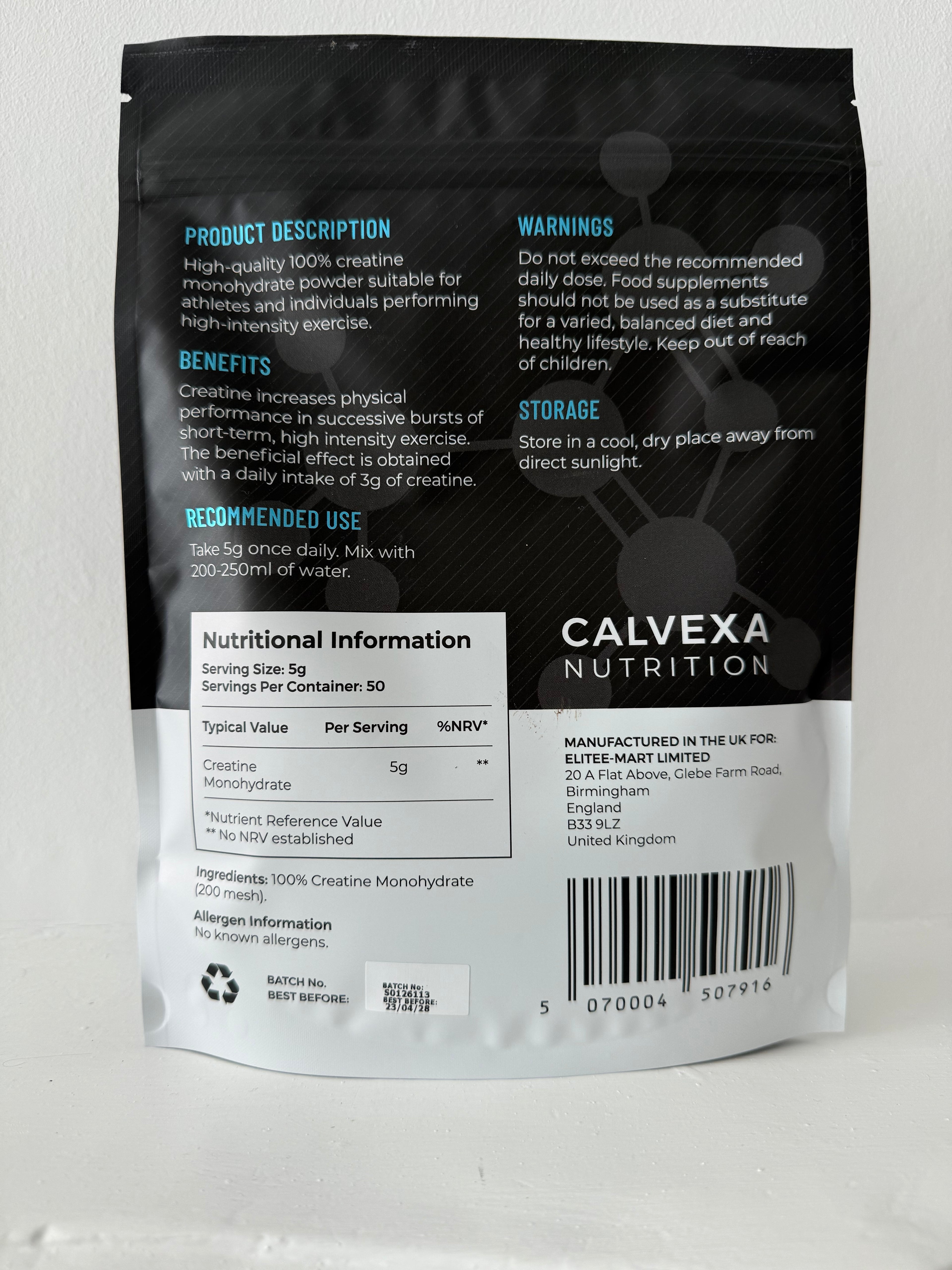 Creatine Monohydrate Powder 250g
